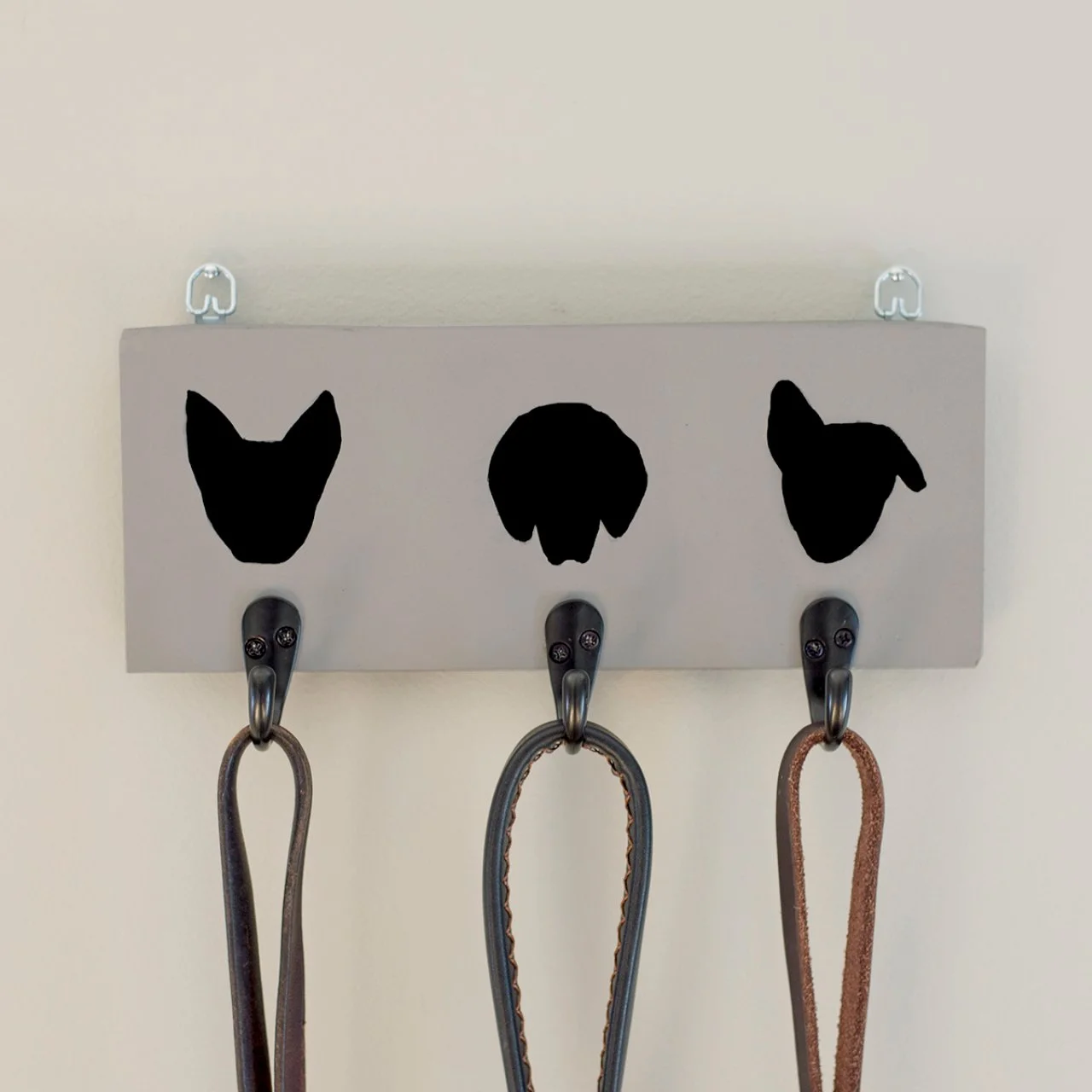 Wall mounted dog leash holders top