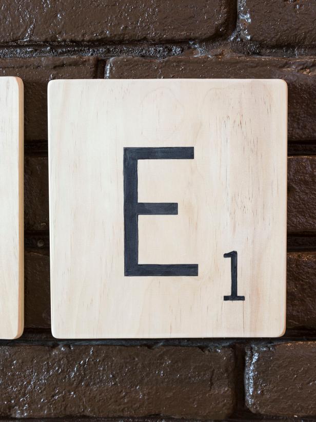 Make your own scrabble letter wall art
