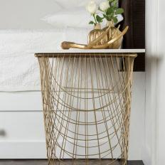 Wire Basket Table