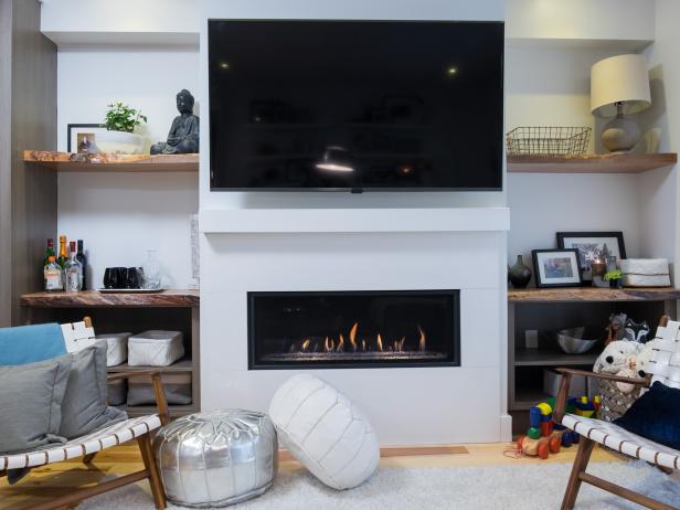 Modern Black Fireplace