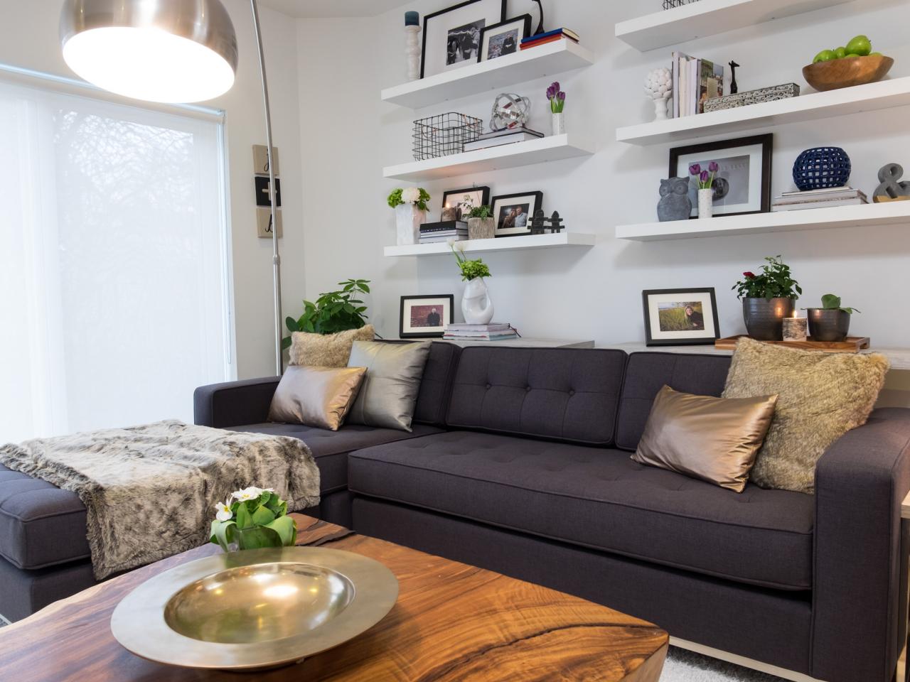 gray wooden table living room