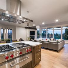 Open Plan Kitchen With Wolf Cooktop