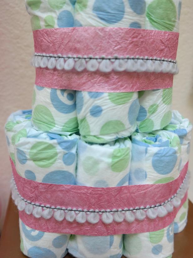 Then, stack the completed tiers on top of each other to create your layer “cake.”