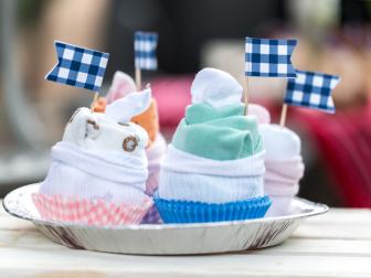 Cupcake Onesies for Baby Shower