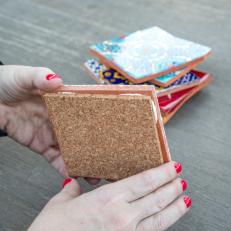 Easy DIY Tile Coasters: Adhere Cork to Tile