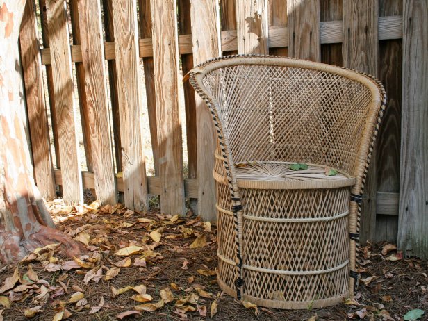 Rattan Peacock Chair Makeover