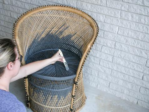 Painted discount peacock chair