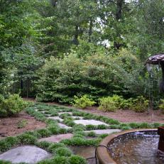 Tranquil Garden With Fountain