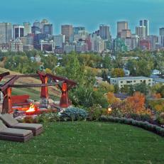 Outdoor Seating Area With Panoramic View of Calgary