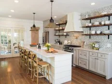 Open Shelving in Contemporary Kitchen