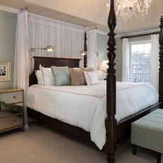 Transitional Bedroom With Four-Poster Bed