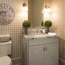 Country Glamour Powder Room 