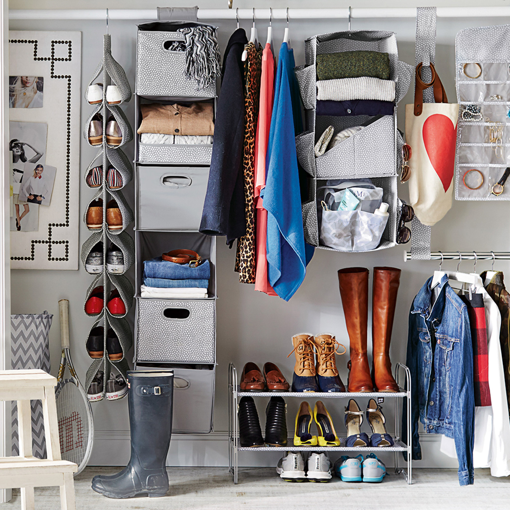 Home Organization Supplies Hanging Shoe Shelves Closet Organizer