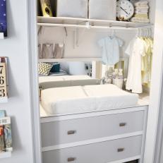 changing table in closet