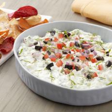 Food Network Creamy Greek Salad Layered Dip
