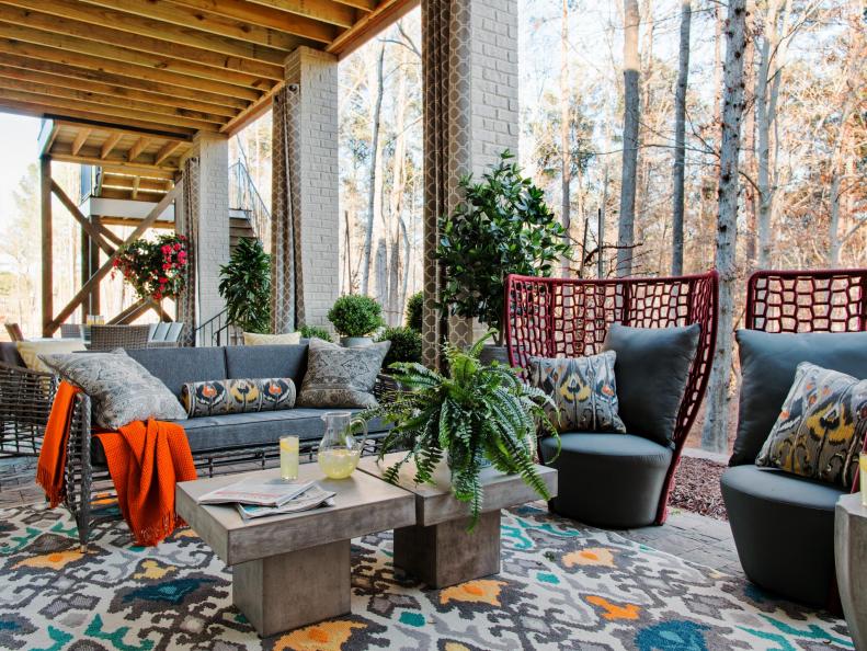 HGTV Smart Home 2016 Covered Porch With Cozy Seating