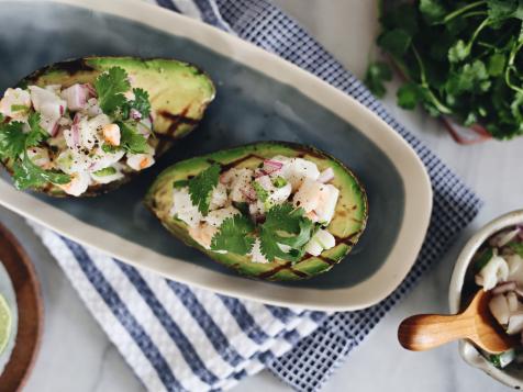 Grilled Avocado With Ceviche