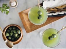 An unexpected spin on your brunch-time Bloody Mary, this green heirloom tomato martini will become a new weekend favorite with its peppery spirits and earthy flavor.