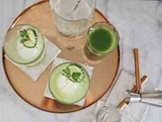 Take healthy food out for a night on the town! Upgrade your usual gin cocktail with a fresh and vibrant splash of super green juice that will have you feeling like you're relaxing at the spa.