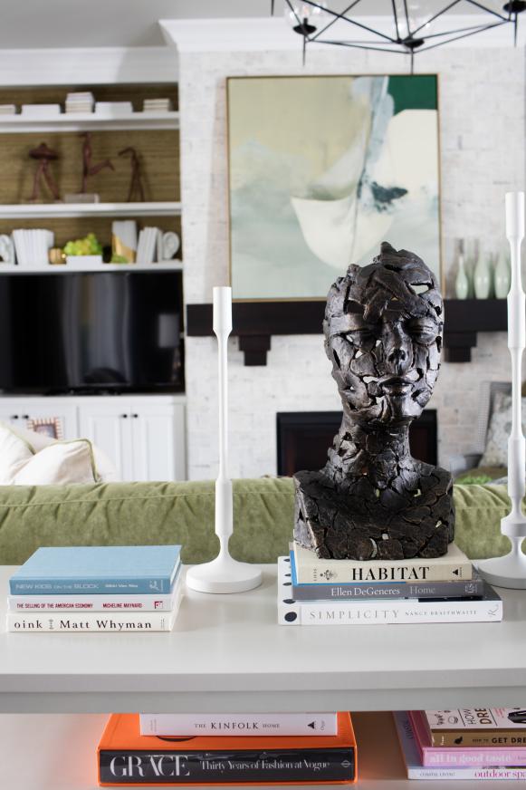 HGTV Smart Home 2016 Human Head Sculpture on Stack of Books