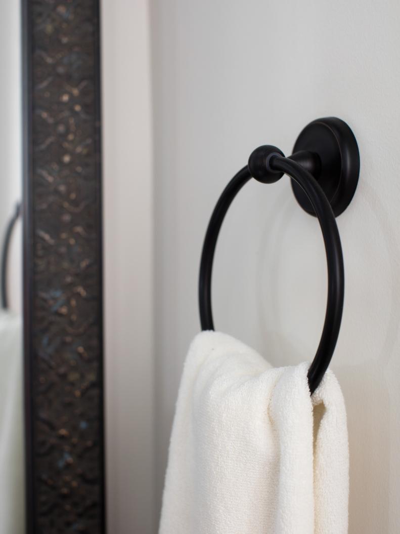 HGTV Smart Home 2016 Matte Black Towel Ring