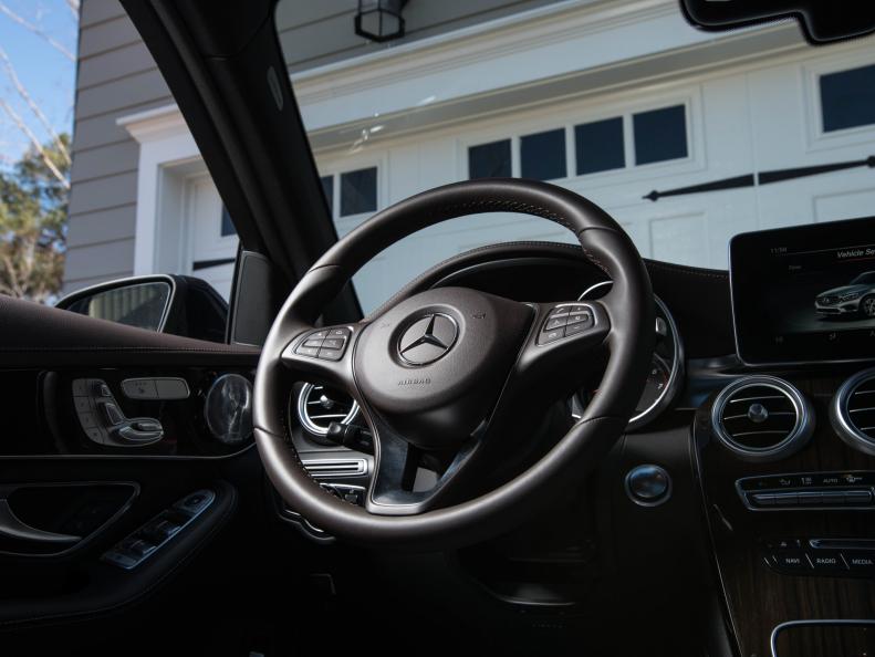 Steering Wheel With Mercedes-Benz Logo