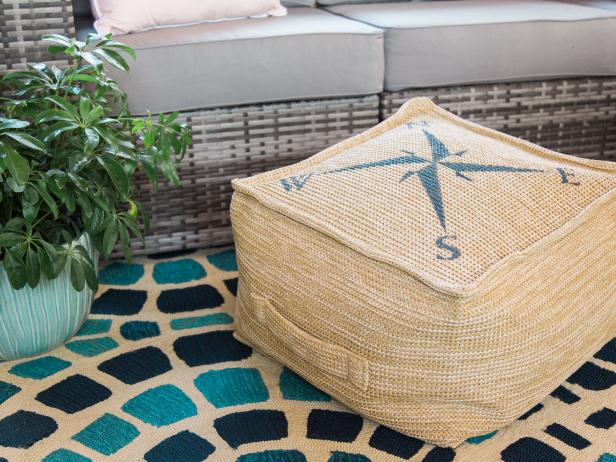  Give an Outdoor Pouf an Easy Beachy Update