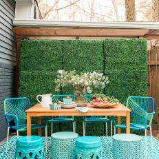 Outdoor Dining With Punchy Color Palette