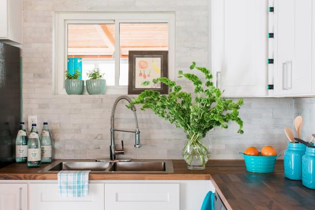 HGTV Spring House 2016: Kitchen With Stacked Tile Backsplash