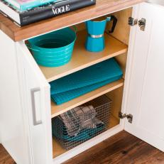 Cabinet Interiors Can Be Tied to Surrounding Color Scheme
