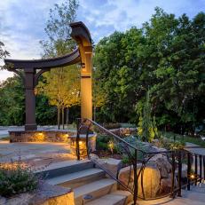 Curved Pergola and Stairway