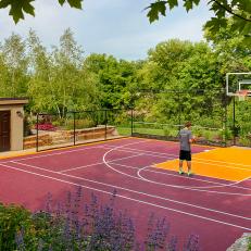 Sport Court and Green Roof Storage Shed 