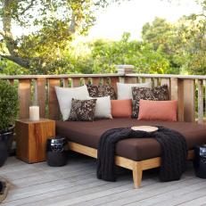 Outdoor Deck Daybed With Cushions