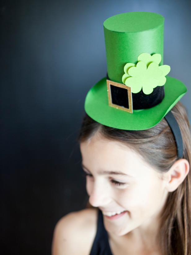 St. Patrick's Day Headband Craft - Shamrock Leprechaun Hat