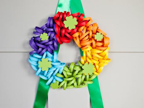 How to Make a Rainbow Paper Wreath
