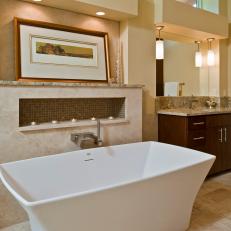 Neutral, Clean-Lined Master Bathroom
