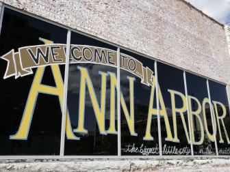 Welcome Sign in Ann Arbor, Michigan