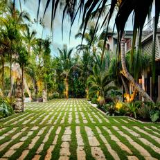 Tropical Home Courtyard