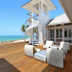 Seating Area on Deck With Ocean View
