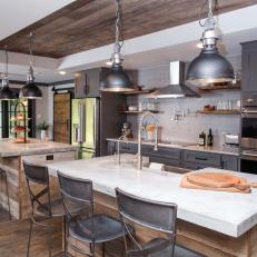 Custom, Raised Ceilings in Rustic Kitchen Design