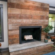 Custom Living Room Fireplace is Focal Point for Space