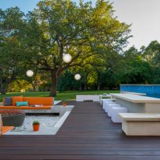 Modern Outdoor Living Space with Pool