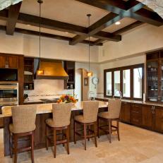 Clean-Lined Kitchen with Tuscan Elements
