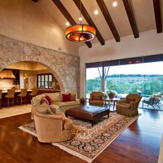 Mediterranean Influences in Austin Living Room