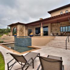 Austin Patio with Infinity Pool, Tuscan Touches
