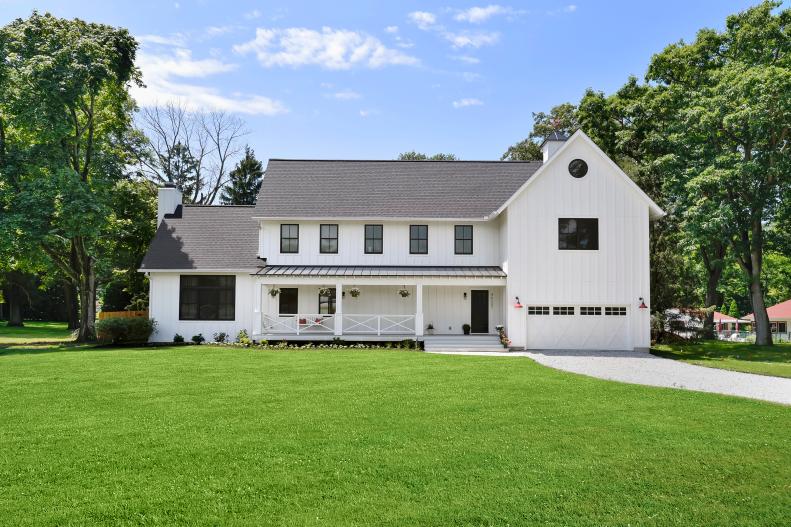 White Farmhouse Exterior