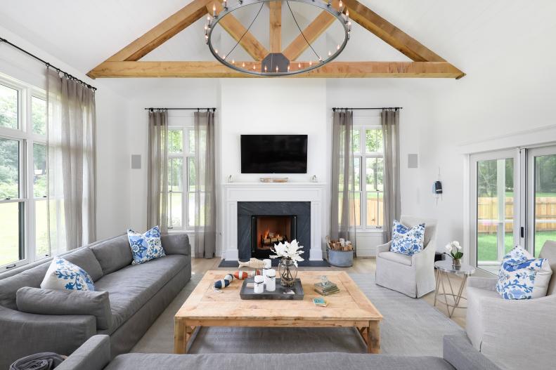 Gray Country Living Room