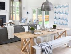 Gray Country Dining and Living Room 