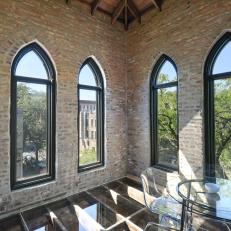 Urban Living Area With Arched Windows