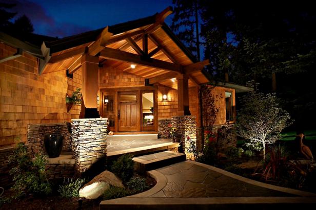 Rustic Front Entrance Exterior | HGTV